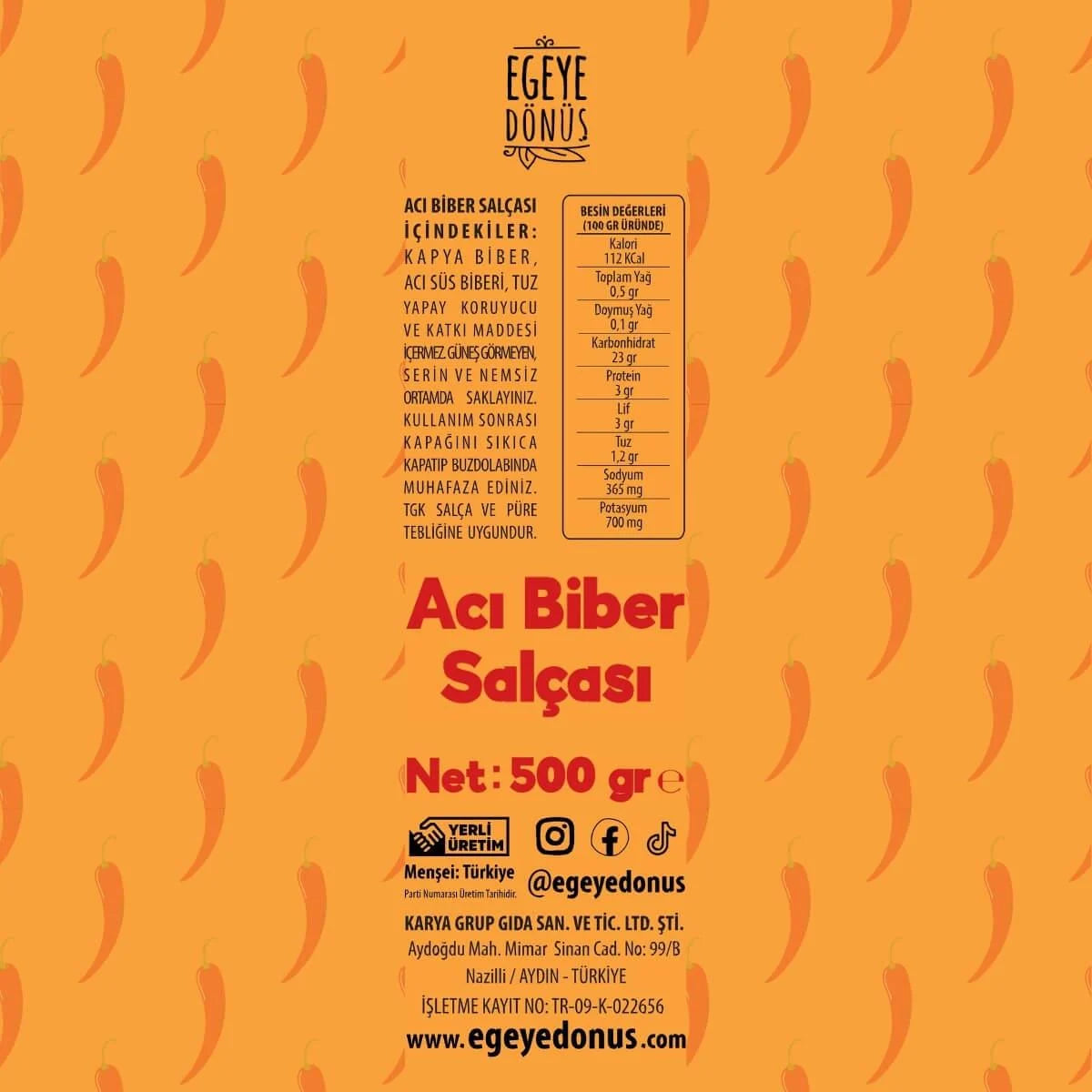 Acı Biber Salçası - 500 gr