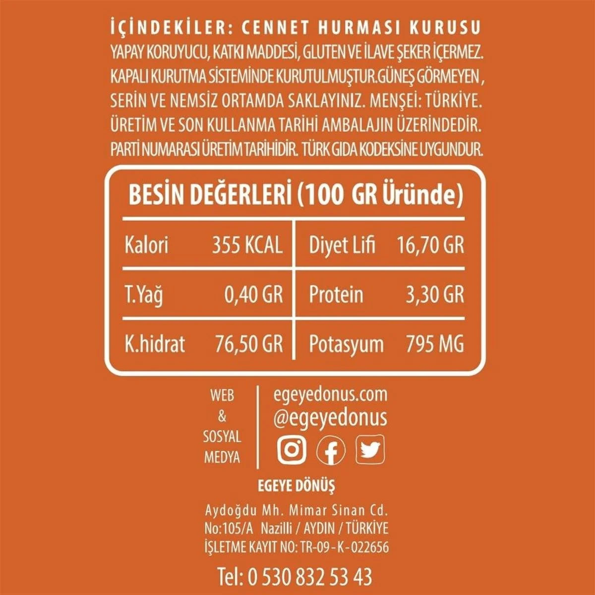 Cennet Hurması Dilim