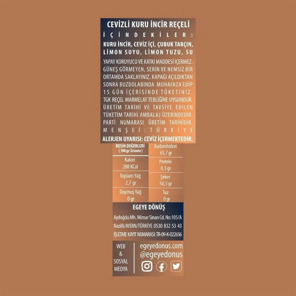 Cevizli Kuru İncir Reçeli