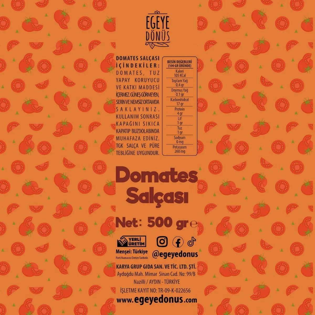 Domates Salçası - 500 Gr