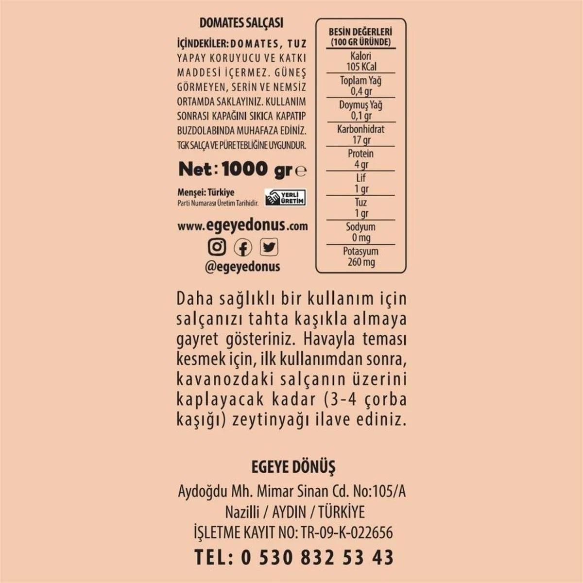 Domates Salçası - 1 Kg