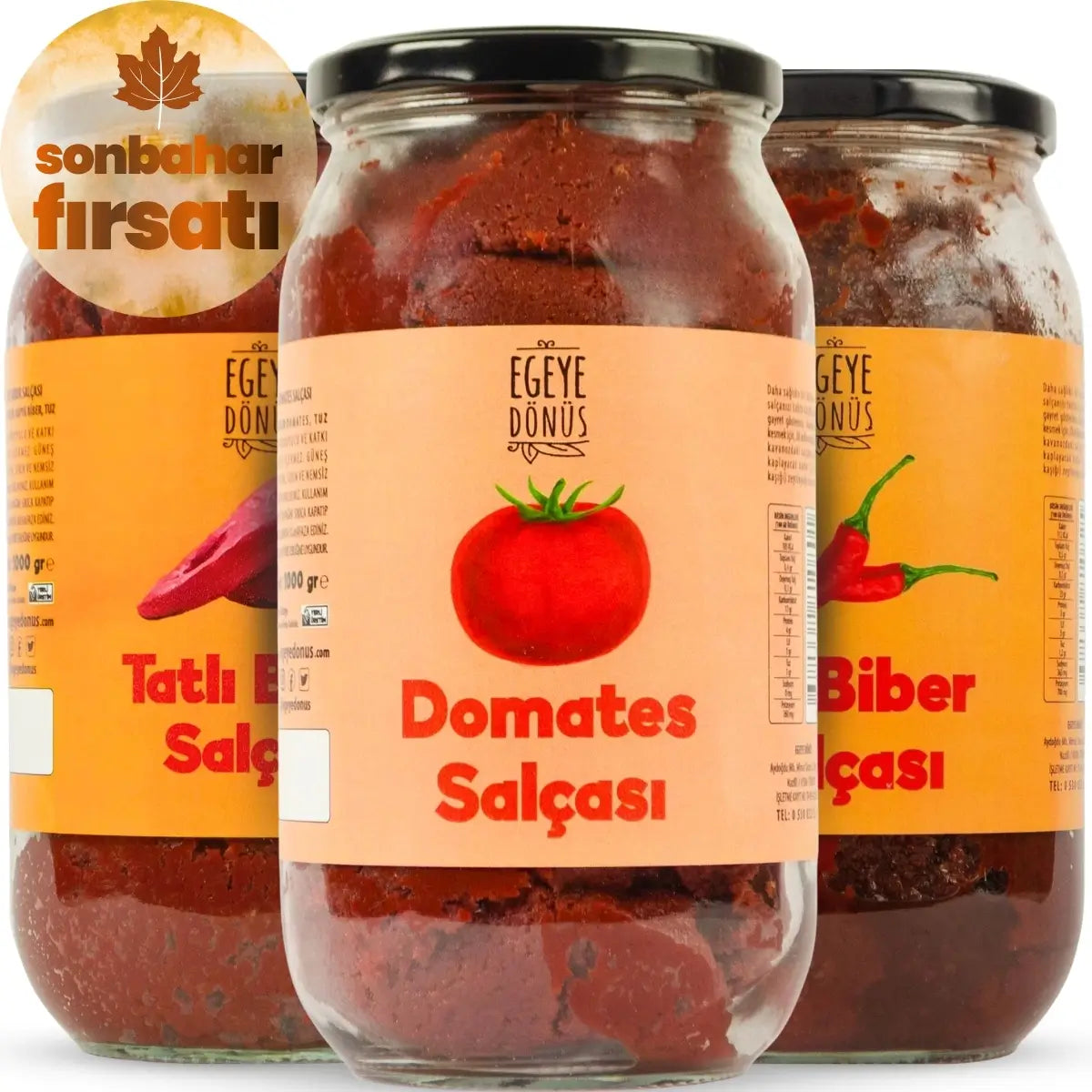 Üçlü Salça Seti 3 x 1 kg
