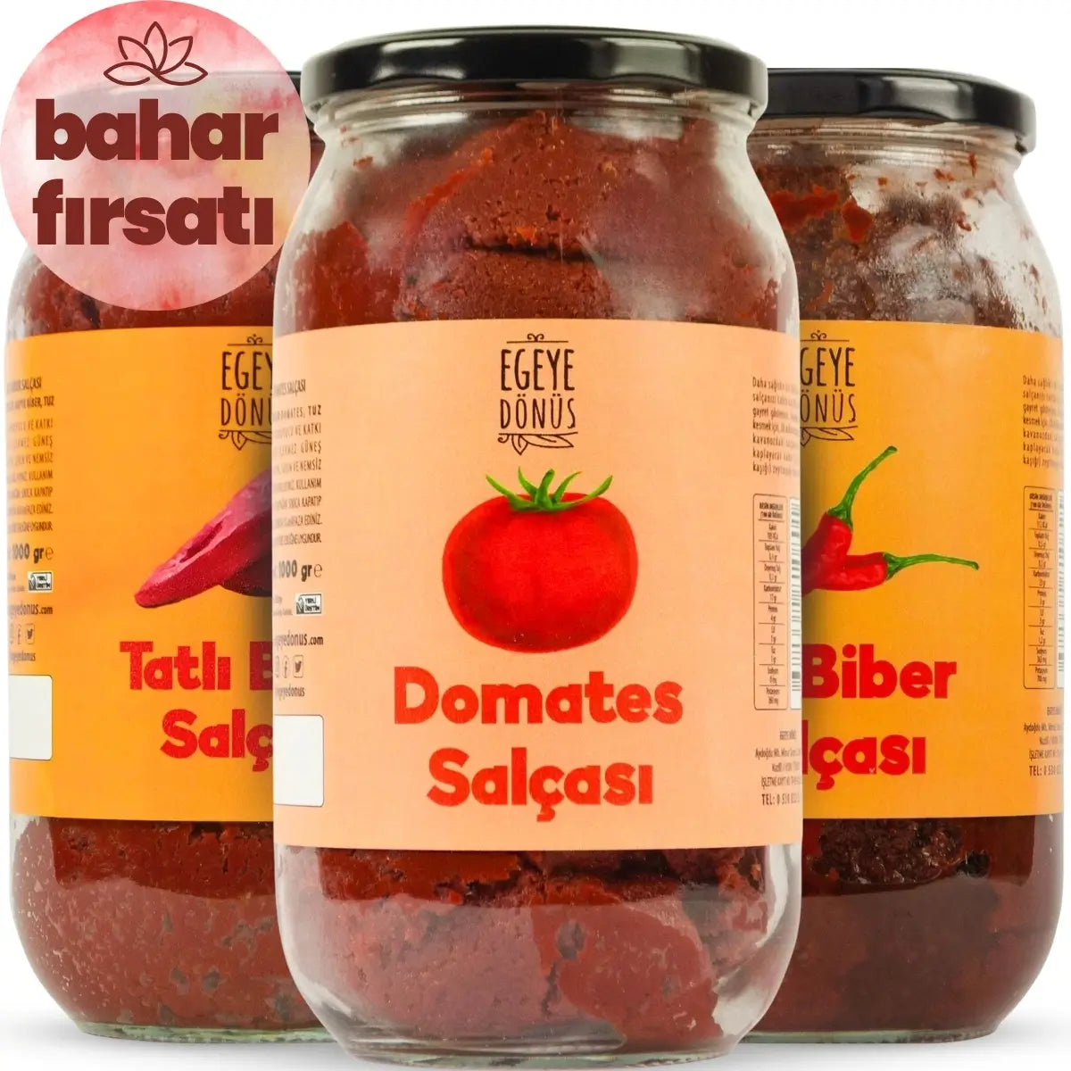Üçlü Salça Seti 3 x 1 kg