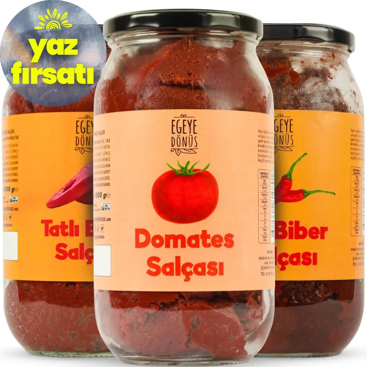 Üçlü Salça Seti 3 x 1 kg