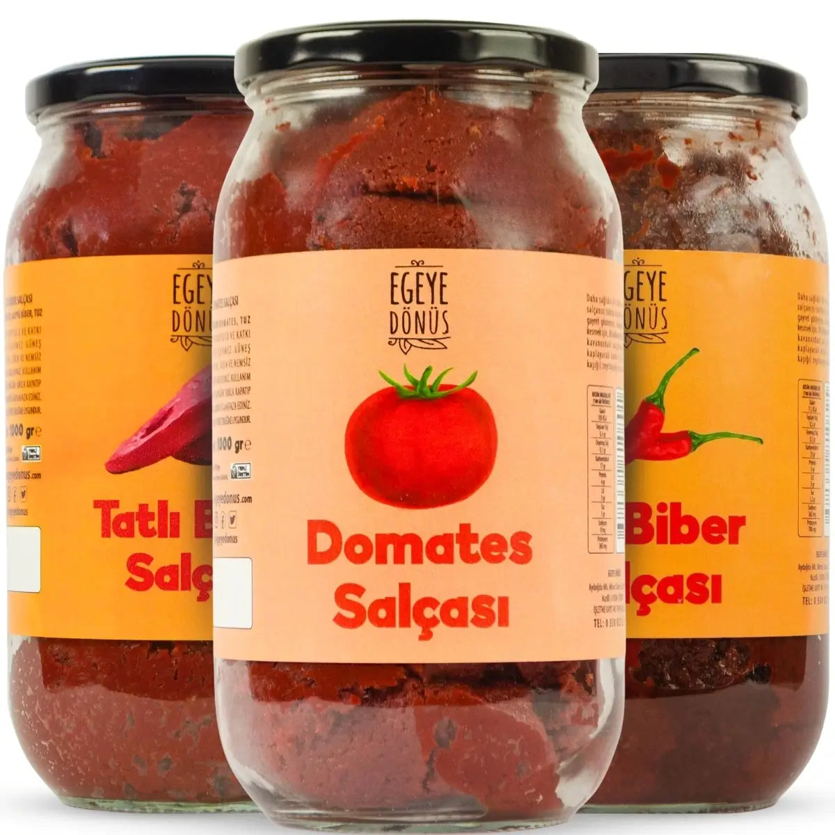 Üçlü Salça Seti 3 x 1 kg