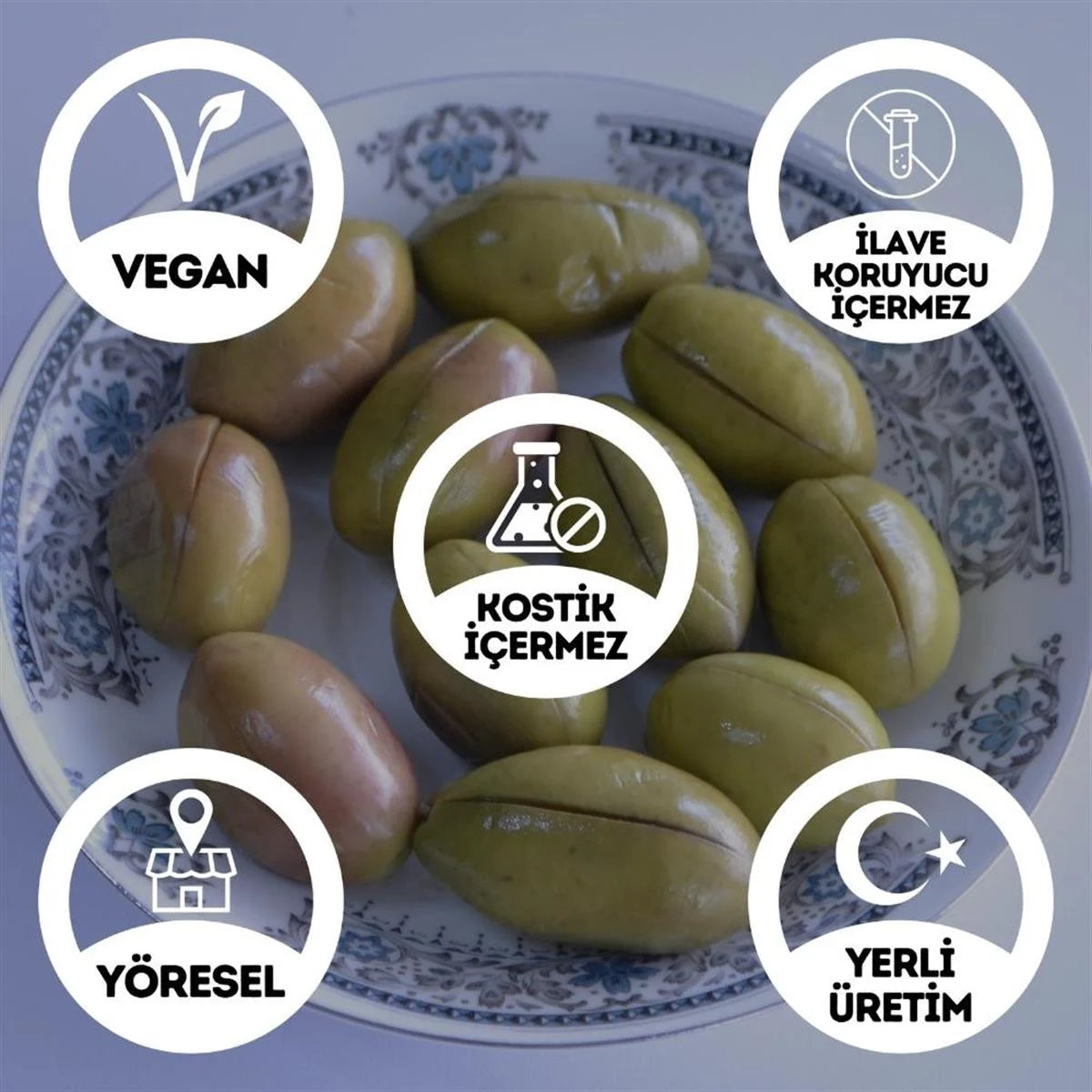 Kalamata Yeşil Çizik Zeytin (2 Kg.)