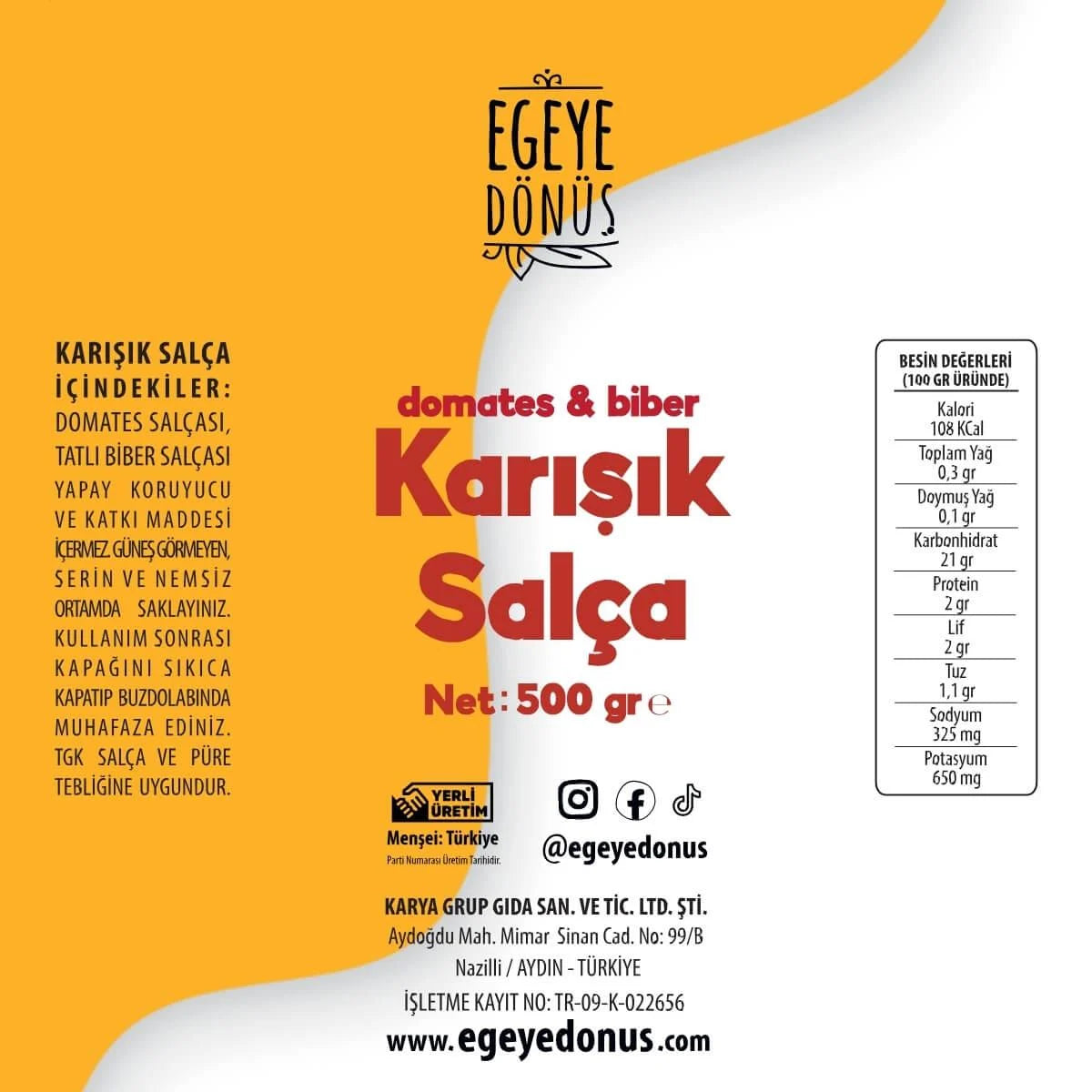 Karışık Salça - 500 gr