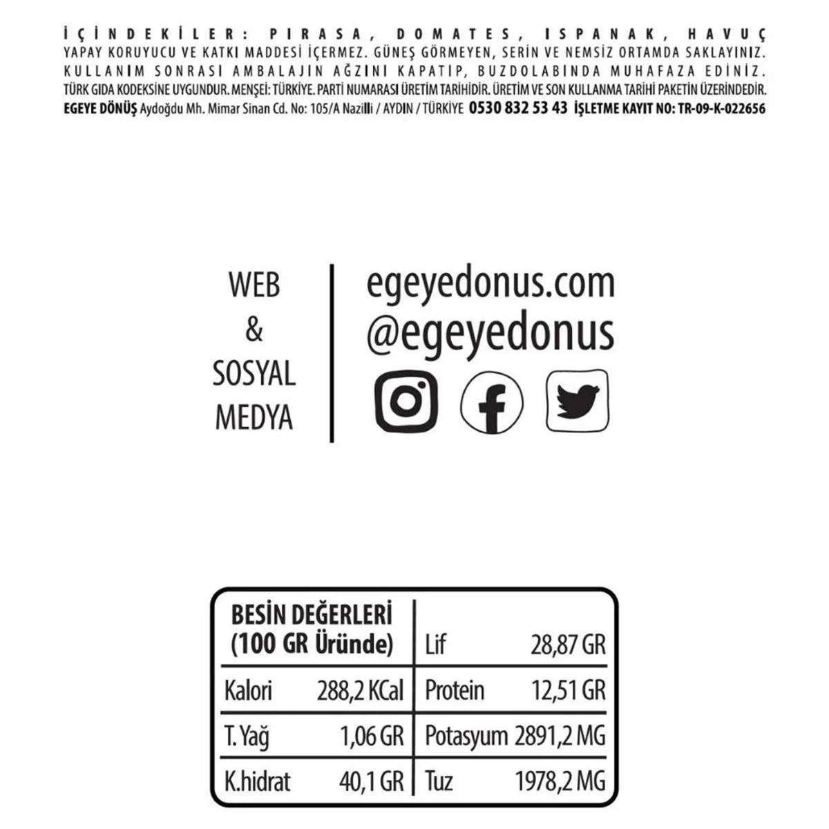 Karışık Sebze Kurusu (500 Gr.)