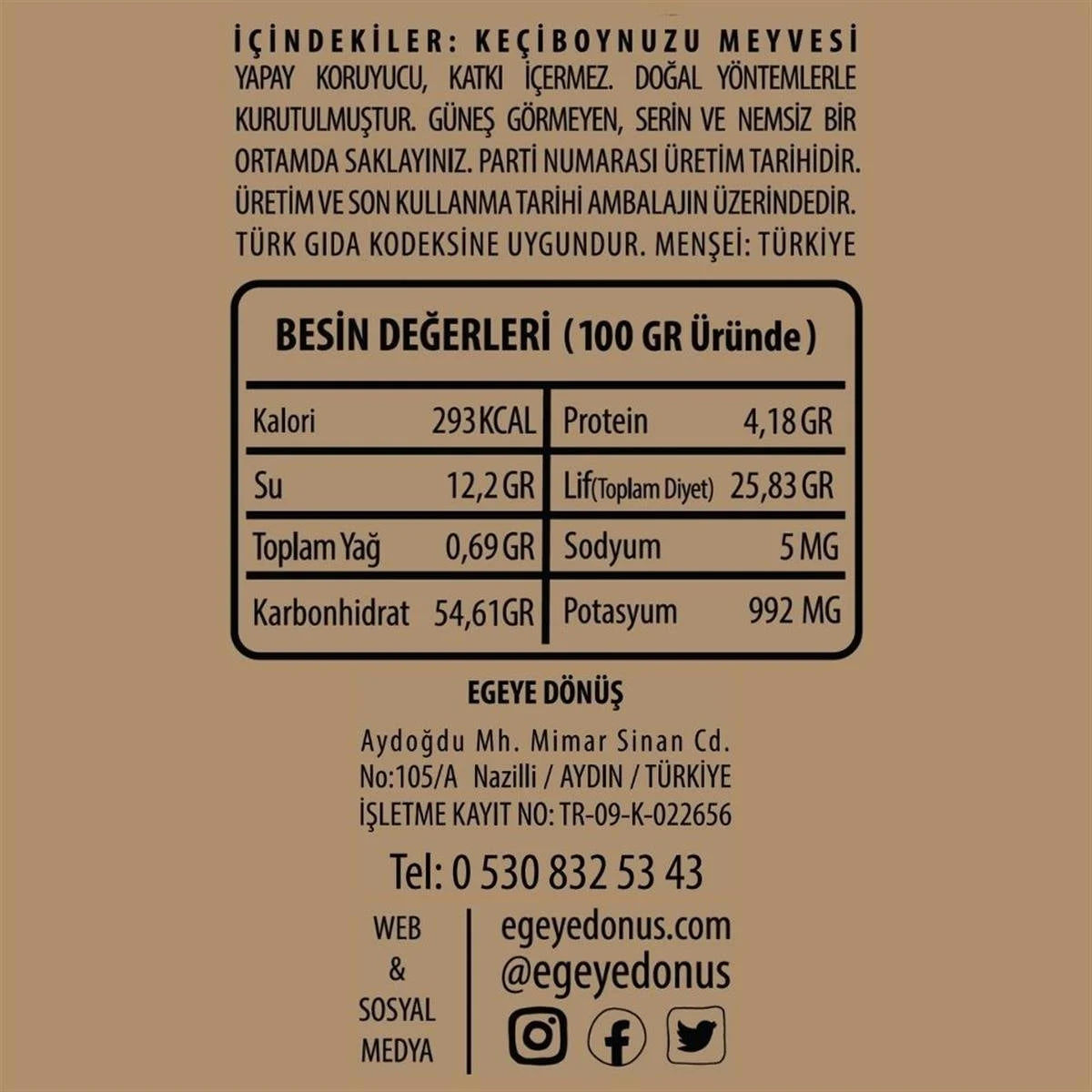 Keçiboynuzu Meyvesi Harnup Kurusu