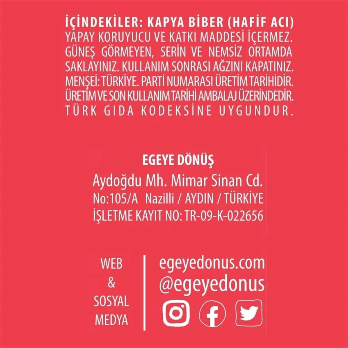 Kırmızı Toz Biber (100 Gr.)