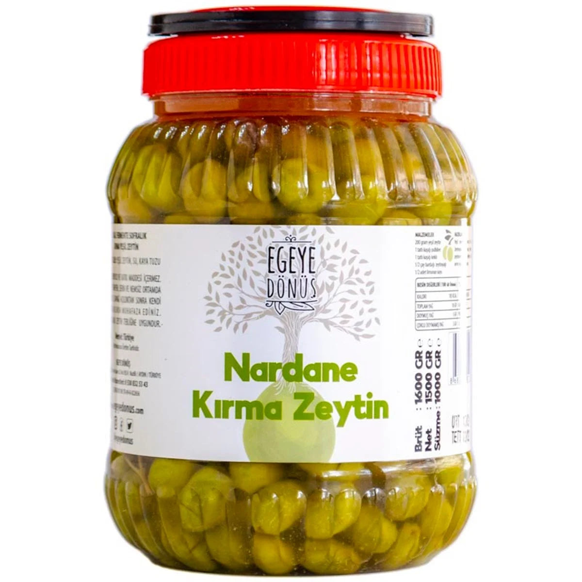 Nardane Yeşil Kırma Zeytin (1 Kg.)