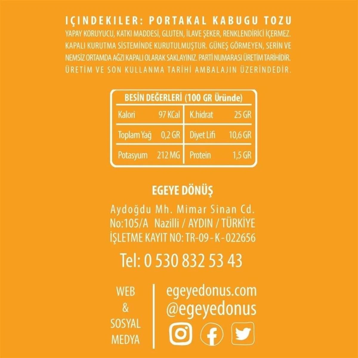 Portakal Kabuğu Tozu