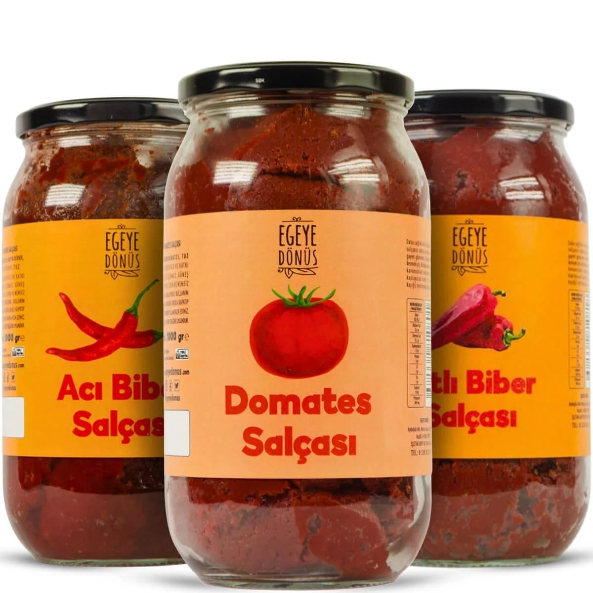 Üçlü Salça Seti 3 x 1 kg