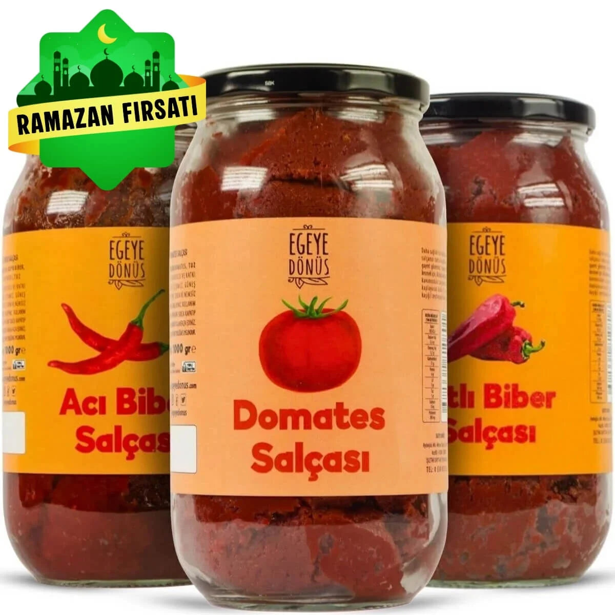 Üçlü Salça Seti 3 x 1 kg