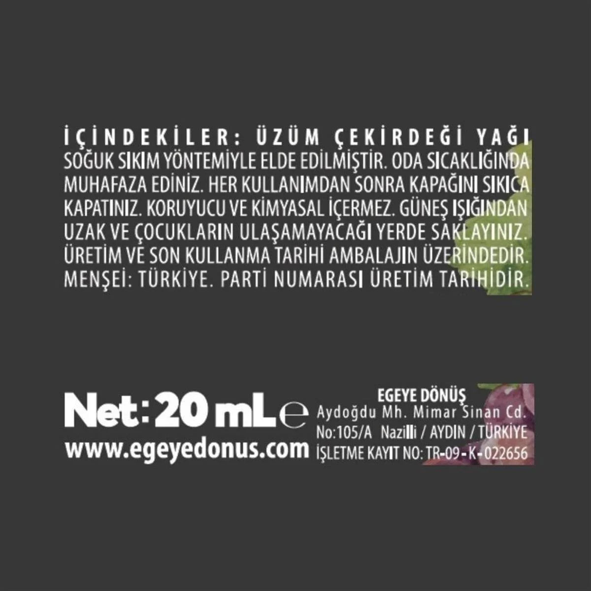 Üzüm Çekirdeği Yağı