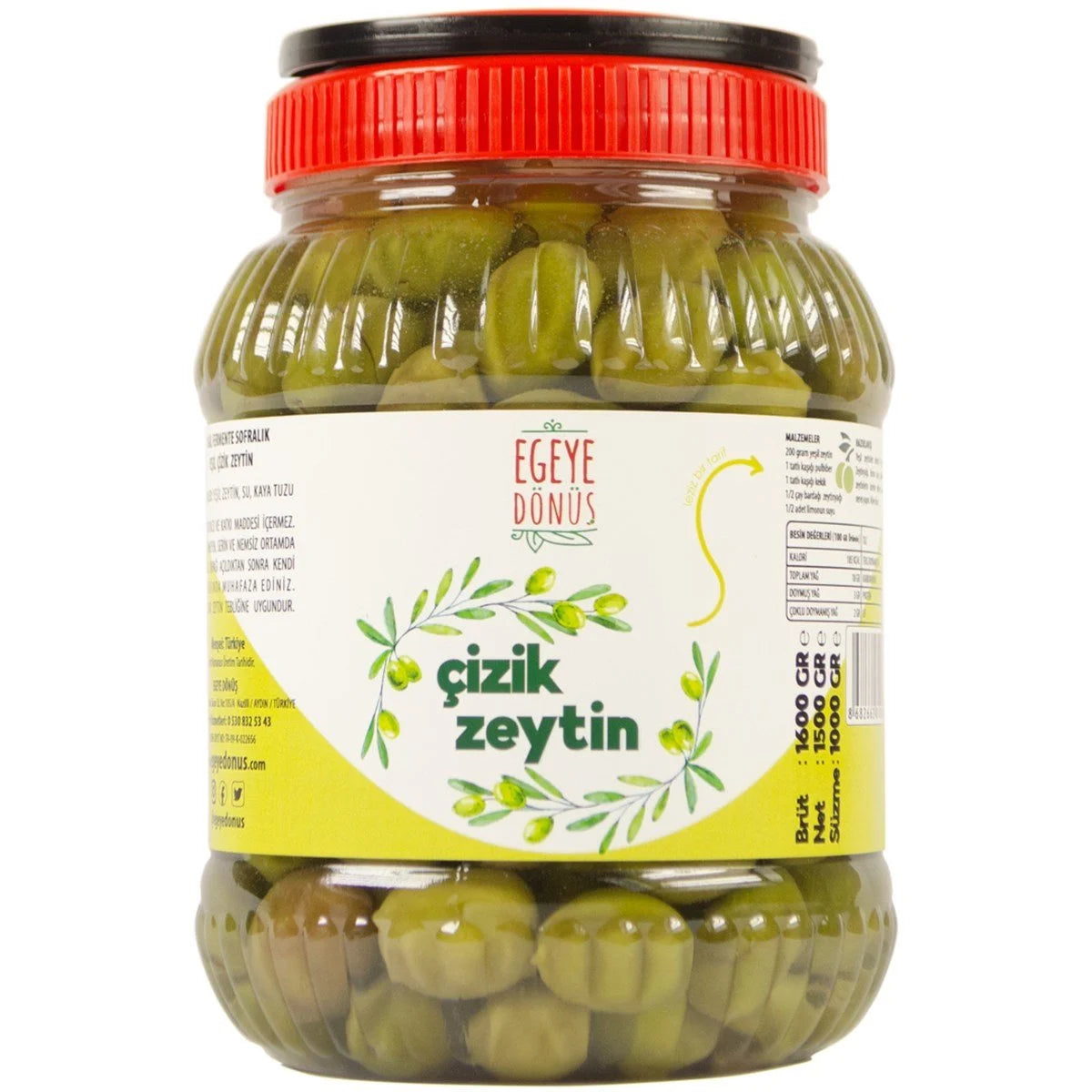 Yeşil Çizik Zeytin (1 Kg.)