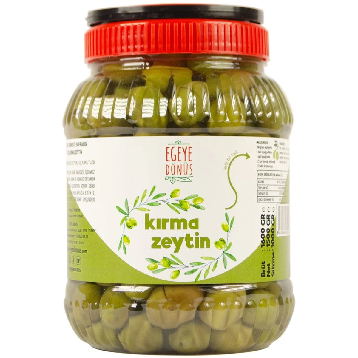 Yeşil Kırma Zeytin (1 Kg.)