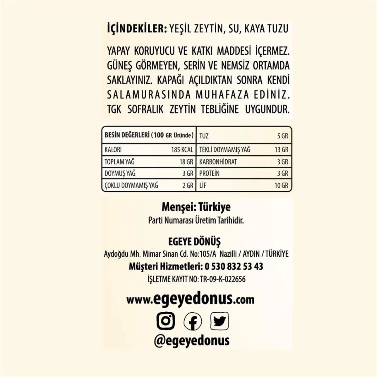 Yeşil Kırma Zeytin (2 Kg.)